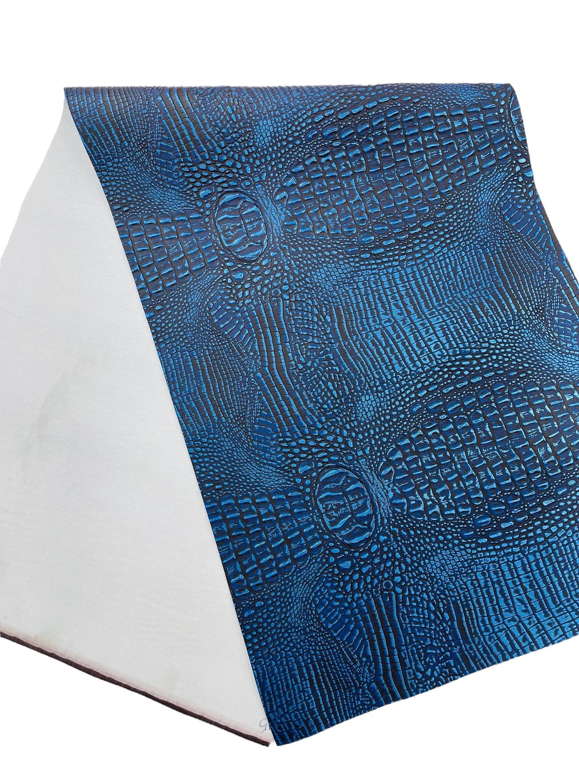 Python Snake Print Vinyl Fabric - Caribbean Turquoise -  Faux Animal Snake Print Vinyl Fabric by Yard main image 0