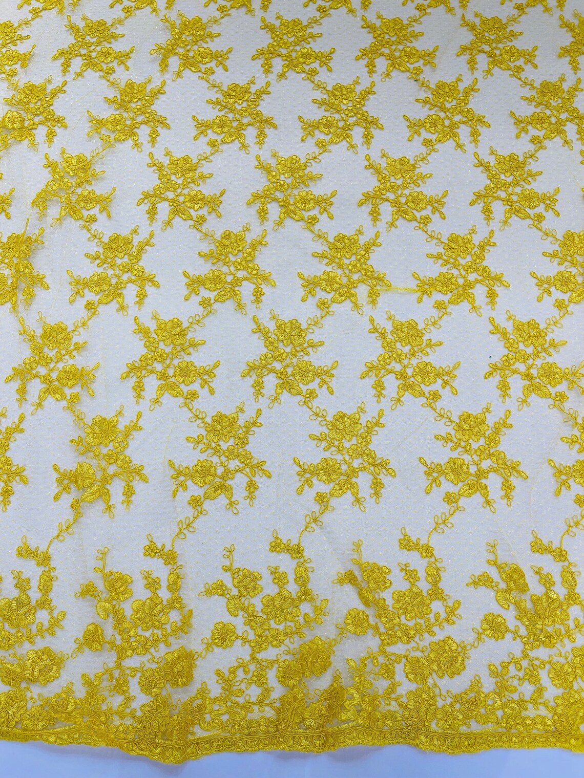 PL-Mesh Flower Strapless-Yellow