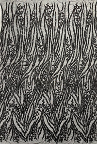 Black Sequin Fabric by Yard, 4 Way Stretch Fashion Design on Spandex Mesh