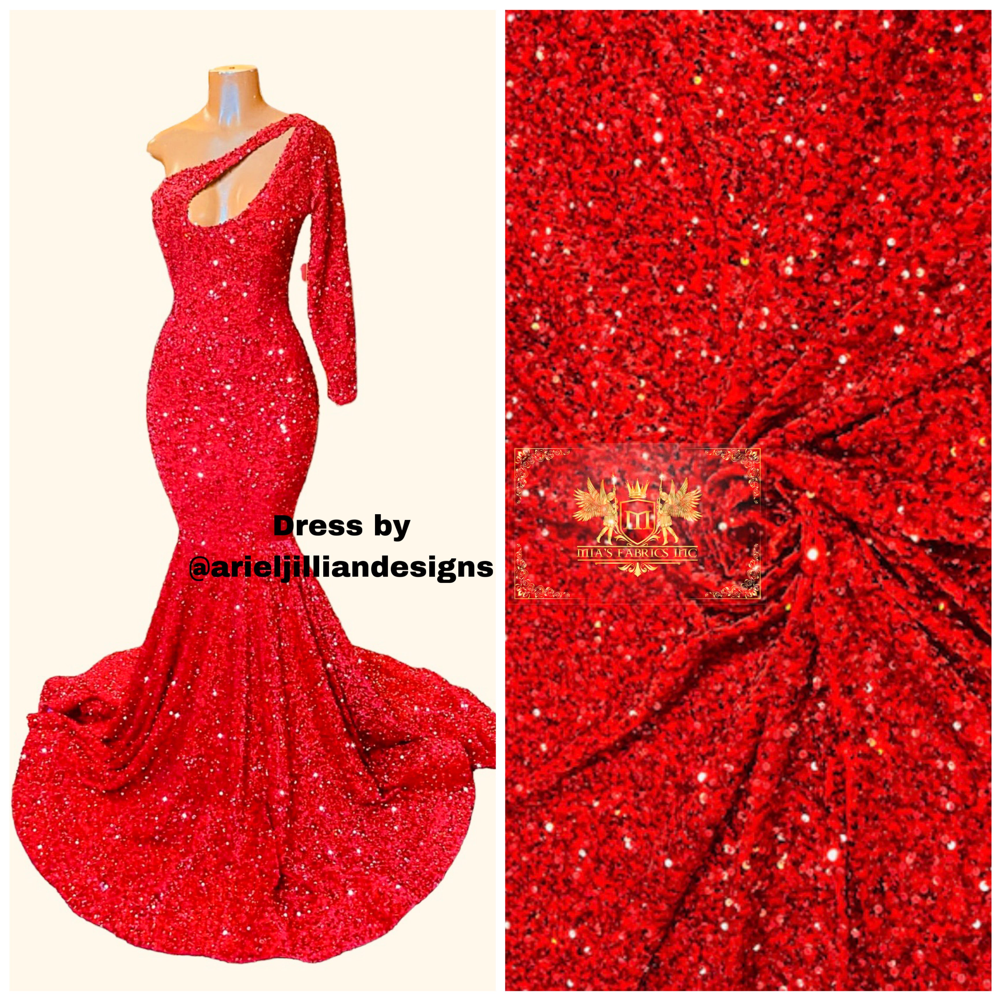 Red Sequin Fabric (Sold as a 5 yard piece) – etoffe fabrics