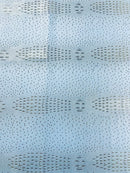 Coppen Blue Ostrich Gator Embossed Vinyl Fabric By Yard, Crocodile Ostrich Vinyl Leather Upholstery