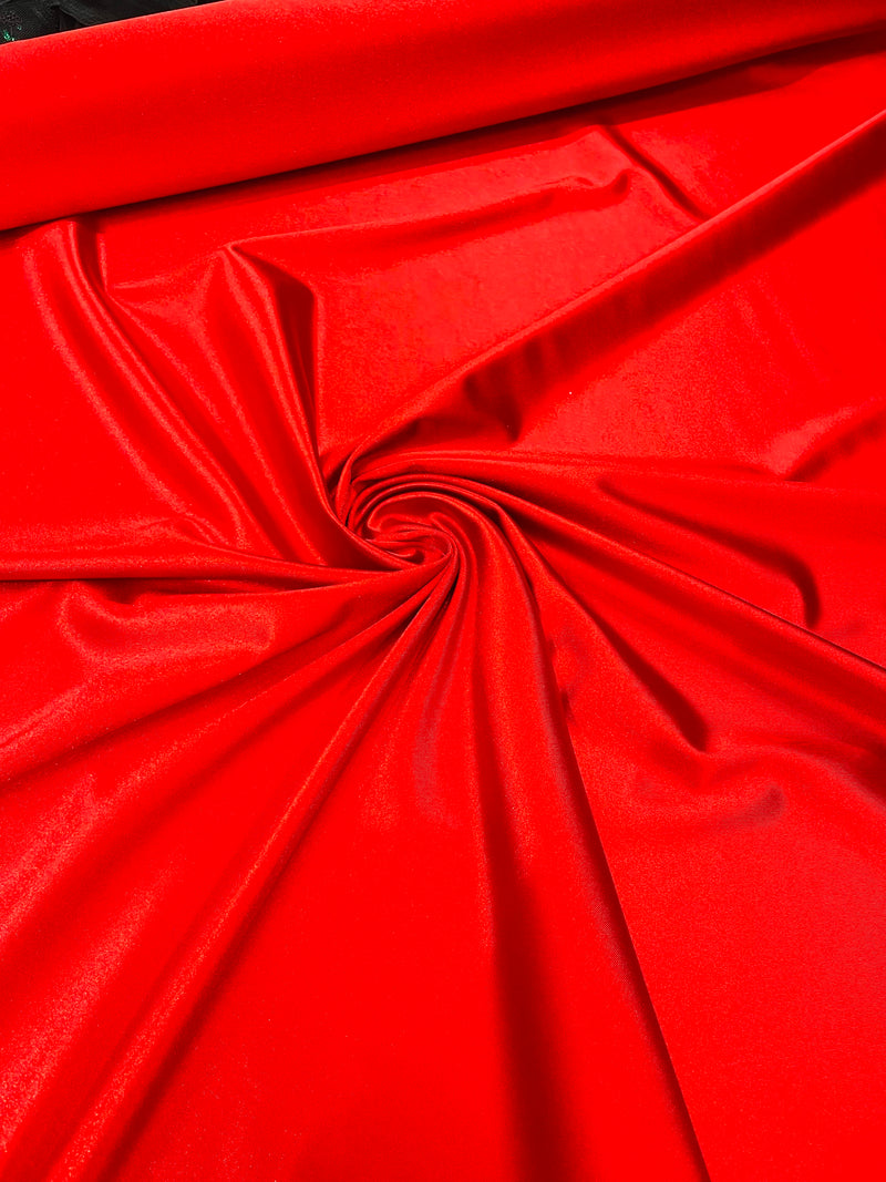 60" Shiny Heavy Casino Fabric - Red - Stretch Shiny Heavy Fabric Sold By Yard