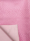 Pink Ostrich Faux Leather Upholstery By The Yard, Ostrich Embossed Vinyl Leather 54" Wide