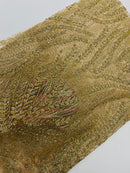 Champagne Silver Rhinestone Glitter Mesh Fabric Shiny Glitter Mesh Rhinestone Detail Fabric by Yard