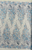 Glitter Floral Mesh, Glitter 3D Flower Sequin Fabric, Wedding Dresses & Quinseñera