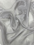 Silver Shine Ultra Glossy Shimmer Bridal Organza By Yard, Liquid Crystal Organza Fabric