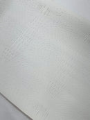 White Ostrich Gator Embossed Vinyl Fabric By Yard, Crocodile Ostrich Vinyl Leather Upholstery