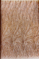 Burnt Orange Glitter Mesh Lace Fabric Prom/Dress By The Yard