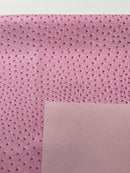 Pink Ostrich Faux Leather Upholstery By The Yard, Ostrich Embossed Vinyl Leather 54" Wide
