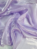 Lilac Shine Ultra Glossy Shimmer Bridal Organza By Yard, Liquid Crystal Organza Fabric, Liquid Bridal Organza