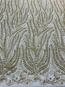 Champagne Silver Rhinestone Glitter Mesh Fabric Shiny Glitter Mesh Rhinestone Detail Fabric by Yard