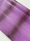 Purple Ostrich Gator Embossed Vinyl Fabric By The Yard, Crocodile Ostrich Vinyl Leather Upholstery