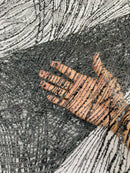 Black Glitter Mesh Lace Fabric Prom/Dress By The Yard