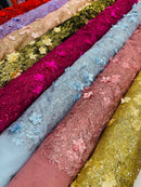 Glitter Floral Mesh, Glitter 3D Flower Sequin Fabric, Wedding Dresses & Quinseñera