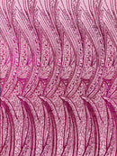 Fuchsia Glitter Mesh Lace Fabric Prom/Dress By The Yard (Copy)