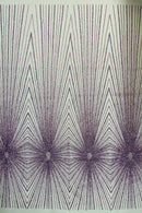 Glitter Mesh Fabric By The Yard, Glitters and Sequins Damask Geometric Glitter Fabric Decor Prom