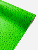 Neon Green Ostrich Faux Leather Upholstery By The Yard, Ostrich Embossed Vinyl Leather 54" Wide