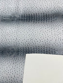 Silver Ostrich Gator Embossed Vinyl Fabric By Yard, Crocodile Ostrich Vinyl Leather Upholstery