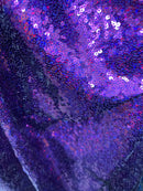 25 Yards Mini Glitz Sequins - Purple - 4 Way Stretch Milliskin Stretch Spandex Fabric