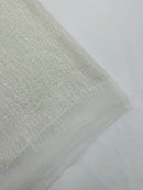 White Iridescent Pink Glitter Mesh Lace Fabric Prom/Dress By The Yard