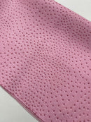 Pink Ostrich Faux Leather Upholstery By The Yard, Ostrich Embossed Vinyl Leather 54" Wide