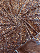 58/60" Velvet Sequins Stretch Fabric - Brown - Velvet Sequins 2 Way Stretch Sold By Yard