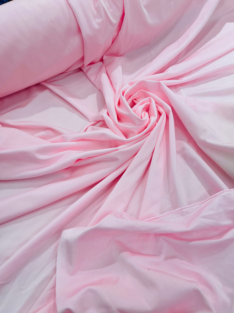 Baby Pink Shiny Milliskin Fabric - 58" Spandex 4 Way Stretch Fabric Sold by The Yard (Pick a Size)