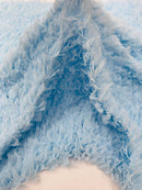 Baby Blue Tulle Ruffle Fabric, 60" Wide Waves - Prom Dress Wedding & Decoration