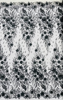 Glitter Floral Mesh, Glitter 3D Flower Sequin Fabric, Wedding Dresses & Quinseñera