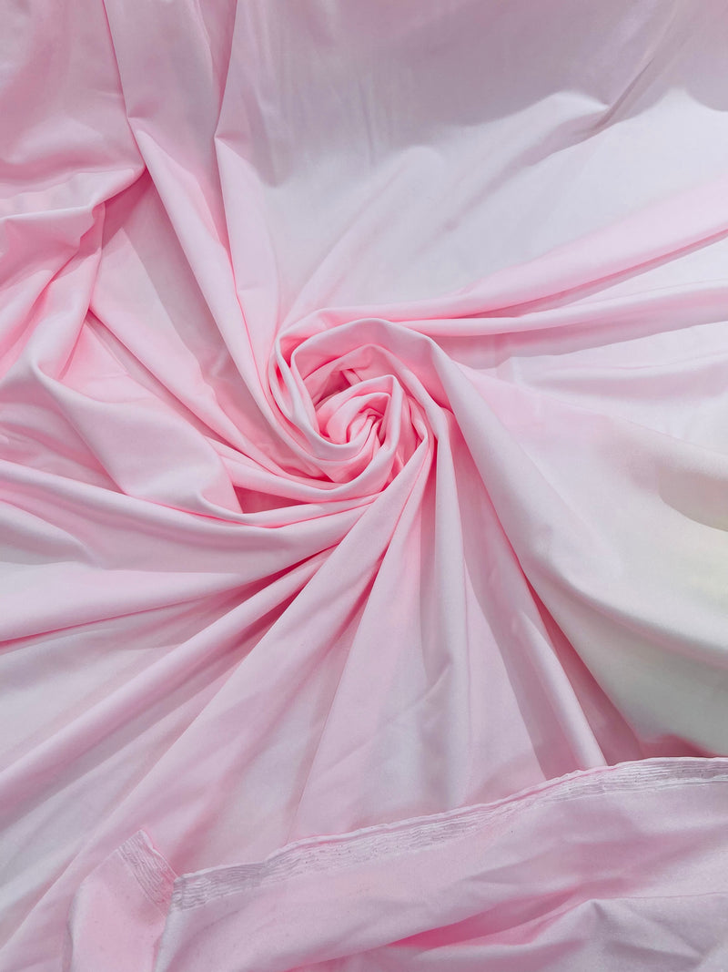 Baby Pink Shiny Milliskin Fabric - 58" Spandex 4 Way Stretch Fabric Sold by The Yard (Pick a Size)