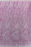 Pink Glitter Mesh Lace Fabric Prom/Dress By The Yard