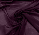 Plum Hi Multi Chiffon Fabric, Chiffon Fabric By The Yard 58-60"Inch By The Yard