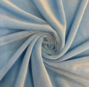 Stretch Velvet Fabric - Baby Blue - 60'' Stretch Velvet Fabric for Sewing, Apparel, Craft {Choose Qty}