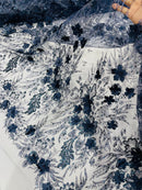 Glitter Floral Mesh, Glitter 3D Flower Sequin Fabric, Wedding Dresses & Quinseñera