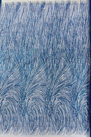 Royal Blue Glitter Mesh Lace Fabric Prom/Dress By The Yard