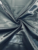 60" Crystal Liquid Satin Fabric - Water Shine Ultra Glossy Shimmer Reflective Bridal Satin Fabric By Yard