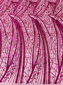 Fuchsia Glitter Mesh Lace Fabric Prom/Dress By The Yard (Copy)