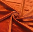 Rust Orange Stretch Velvet Fabric - 60'' Stretch Velvet Fabric for Sewing, Apparel, Craft {Choose Qty}