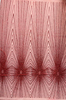 Glitter Mesh Fabric By The Yard, Glitters and Sequins Damask Geometric Glitter Fabric Decor Prom