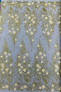 Glitter Floral Mesh, Glitter 3D Flower Sequin Fabric, Wedding Dresses & Quinseñera