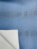 Coppen Blue Ostrich Gator Embossed Vinyl Fabric By Yard, Crocodile Ostrich Vinyl Leather Upholstery