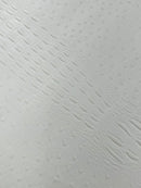White Ostrich Gator Embossed Vinyl Fabric By Yard, Crocodile Ostrich Vinyl Leather Upholstery