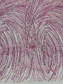 Pink Glitter Mesh Lace Fabric Prom/Dress By The Yard