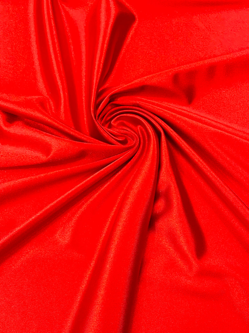 60" Shiny Heavy Casino Fabric - Red - Stretch Shiny Heavy Fabric Sold By Yard