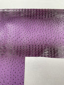 Purple Ostrich Gator Embossed Vinyl Fabric By The Yard, Crocodile Ostrich Vinyl Leather Upholstery