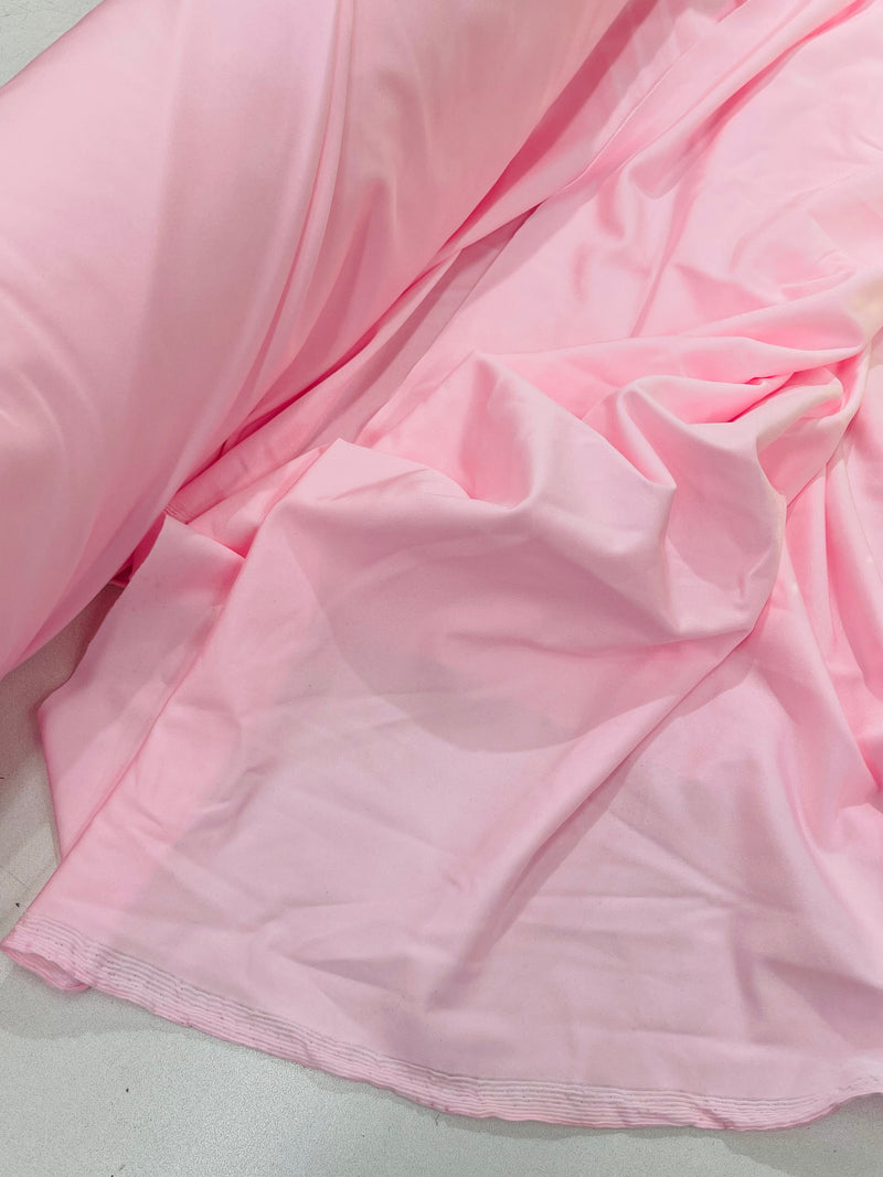 Baby Pink Shiny Milliskin Fabric - 58" Spandex 4 Way Stretch Fabric Sold by The Yard (Pick a Size)