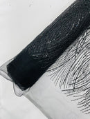 Black Glitter Mesh Lace Fabric Prom/Dress By The Yard