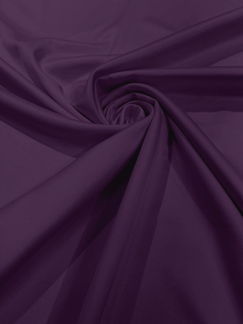 Matte L'Amour Stretch Satin - Amethyst - Stretch Satin Fabric For Bridal, Bridesmaid Dresses By Yard