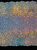 Mirror Sequins Velvet - Aqua Blue Iridescent - Shiny Mirror Cut Sequins on Velvet By Yard