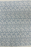 Small Glitter Flower Fabric - Baby Blue - Shimmer Glitter Flower Design on Mesh Lace By The Yard